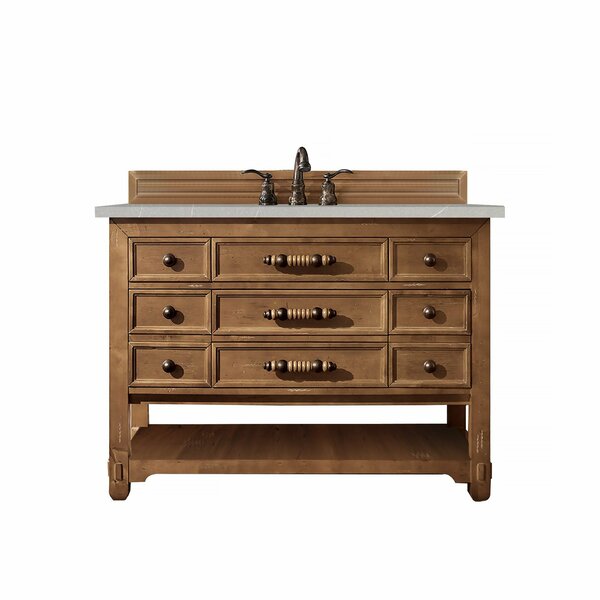 James Martin Vanities Malibu 48in Single Vanity, Honey Alder w/ 3 CM Eternal Serena Quartz Top 500-V48-HON-3ESR